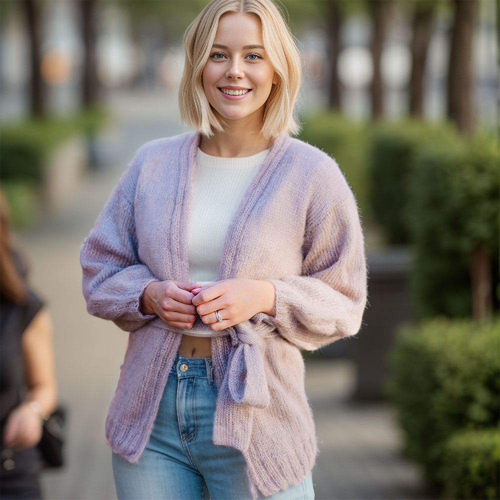 Carlas cardigan with belt knitting pattern - Image 2