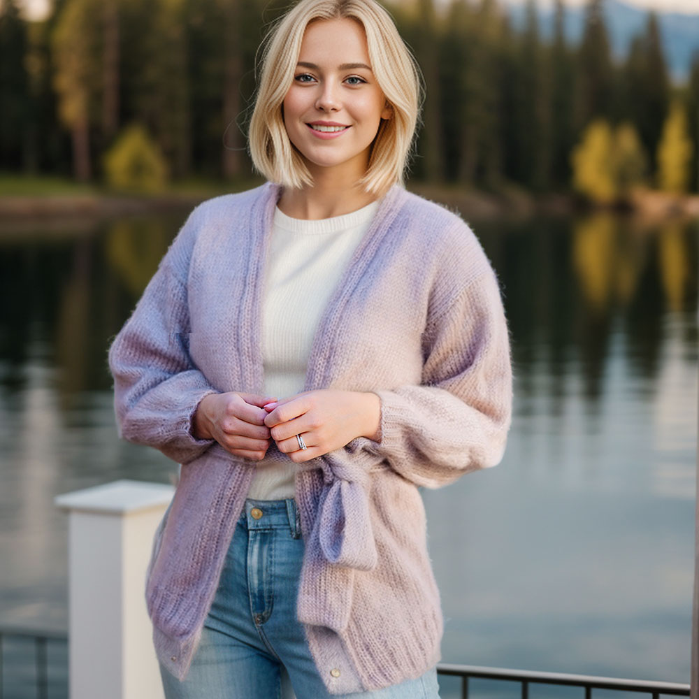 Carlas cardigan with belt knitting pattern
