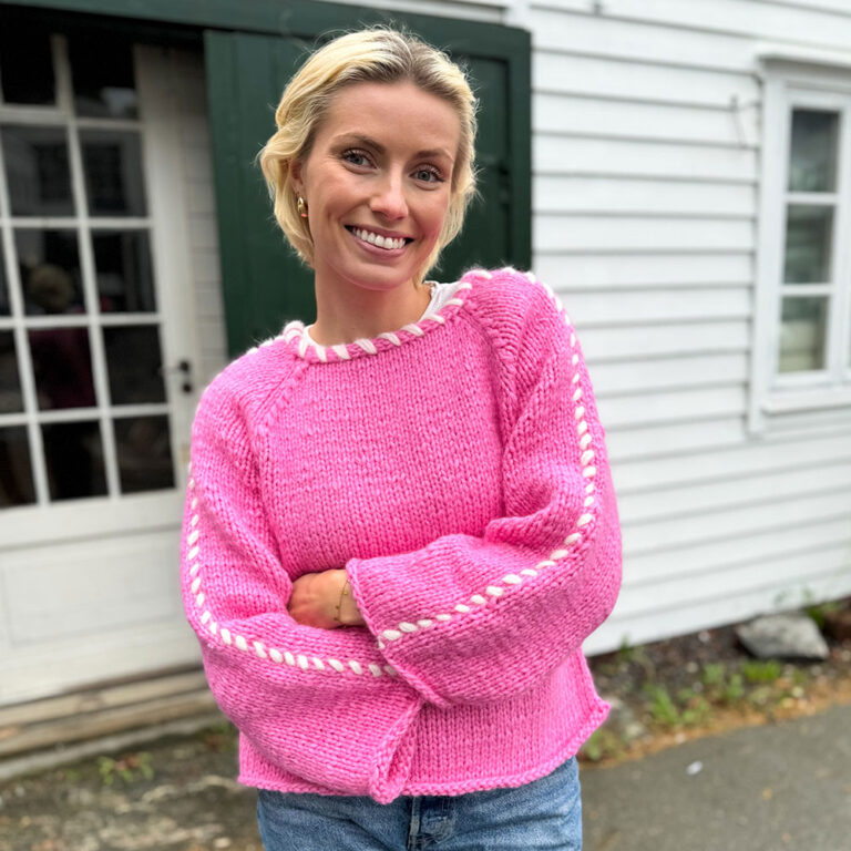 Sorbonne stitch-sweater in pink