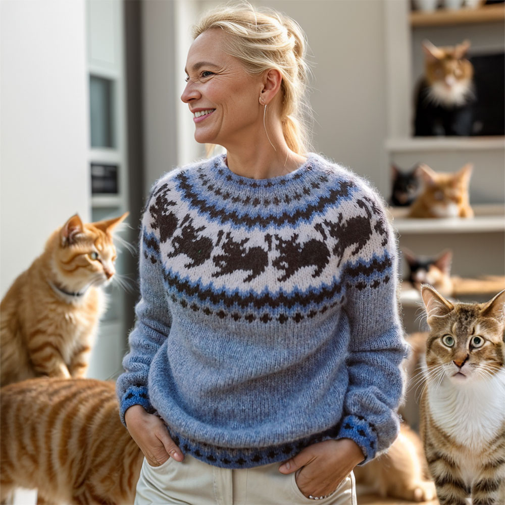 The cat sweater knitting pattern - Image 3