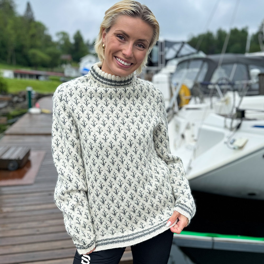 Captain sweater in naturewhite