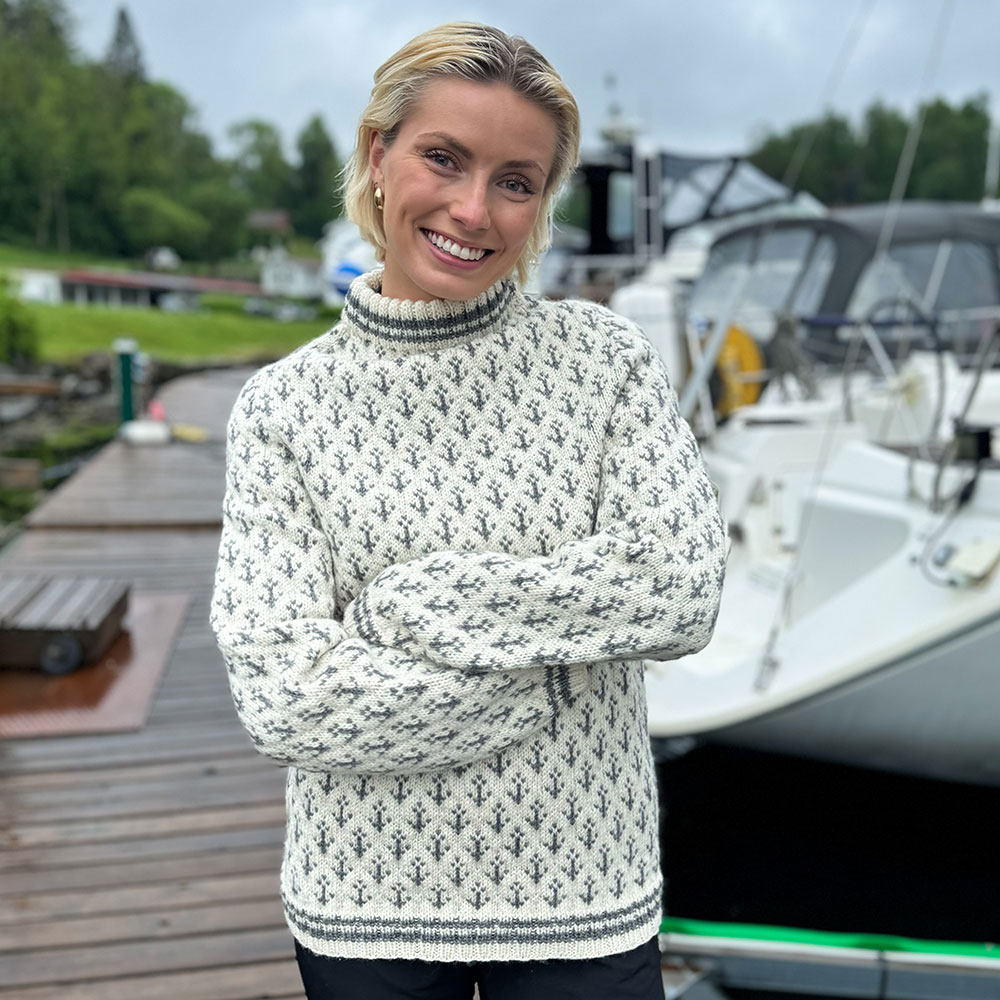 Captain sweater in naturewhite