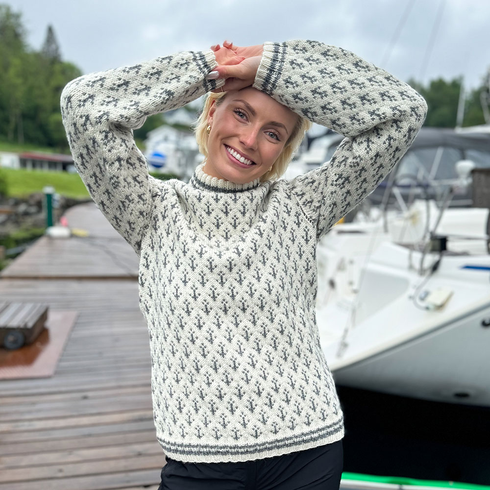 Captain sweater in naturewhite knitting pattern - Image 5