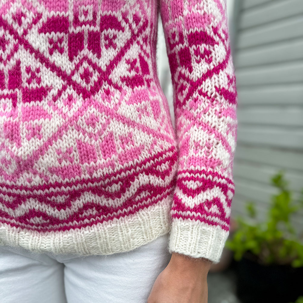 Nordic rose sweater knitting pattern - Image 2