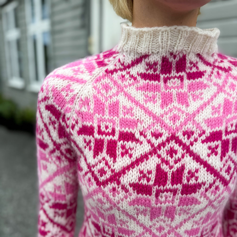 Nordic rose sweater knitting pattern - Image 4