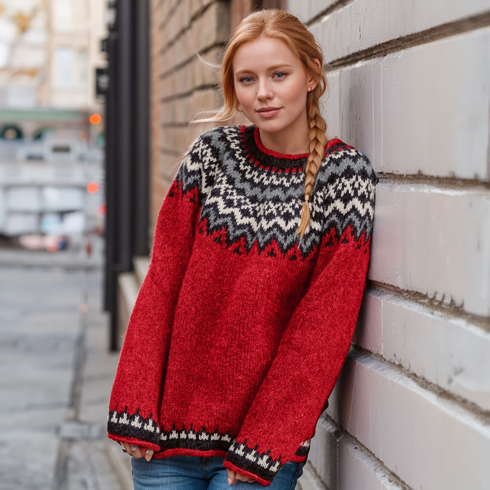 Islandur sweater viking wool version knitting pattern